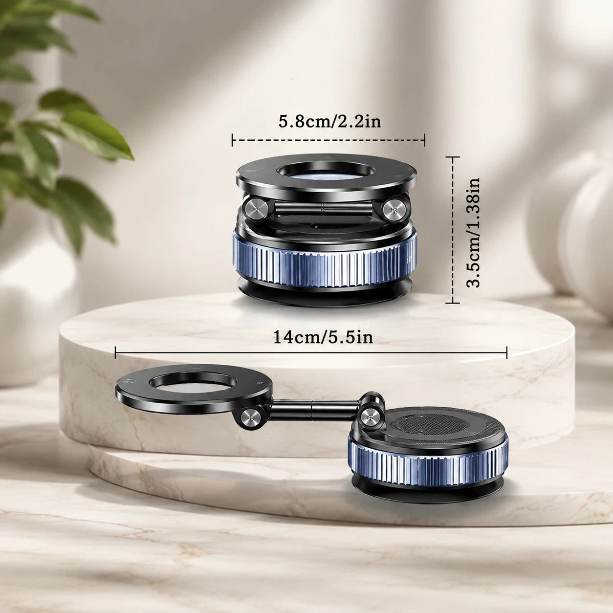 Vacuum Magnetic Phone Holder for Car – Zinc Alloy Suction Car Mount, Adjustable